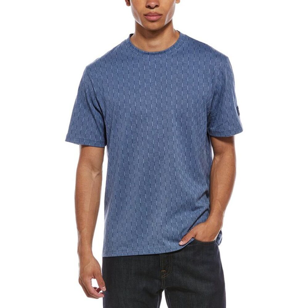Scotch & Soda Mens  Jacquard T-Shirt, Blue